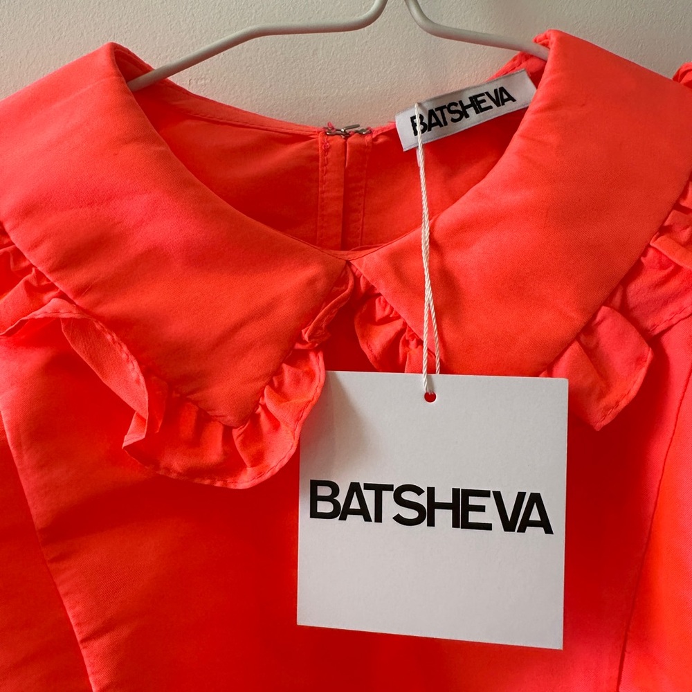 Batsheva Spring Lucy Top in Neon Sunset Taffeta NWT size 0